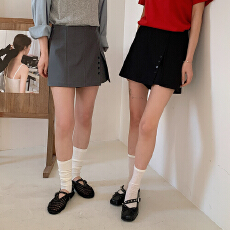 批发实拍 西装短裙半身裙女春夏2026高腰气质修身黑色a字开叉包臀裙裤