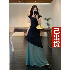 批发超好看<b class='q'>连衣裙</b>女夏季2026新款大码轻奢高级感拼接长裙子女