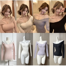 批发XUAN璇璇古早纯欲设计感羊毛烫钻长袖<b class='q'>女士</b>秋冬气质修身显瘦绵上衣