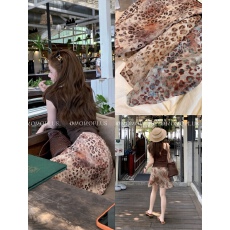 批发豹豹美学*自成焦点显瘦金丝雪纺豹纹气质春夏半身长裙短裙