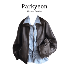 批发实价有货韩系穿搭高级感夹克<b class='q'>皮衣</b>外套收腰显瘦条纹连衣裙套装<b class='q'>女</b>