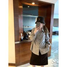 批发实价有货韩系学院风灰色针织马甲叠穿长袖<b class='q'>衬衫女</b>2025秋季新款上衣