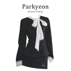 批发实价有货富家千金小洋装套装裙女两件套秋季新款<b class='q'>时尚</b>西装外套短裙