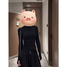 批发实价有货美式辣妹风高领针织衫女2026早春<b class='q'>大码</b>胖MM显瘦打底上衣