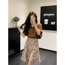 批发实价有货不规则豹纹A字半身裙女春夏新款设计感高腰显瘦长裙子