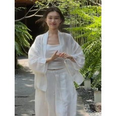 实价有货韩系休闲风穿搭女白色宽松防晒夏季新款松弛感阔腿休闲裤