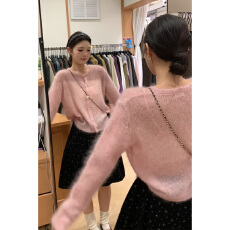 批发实价法式甜美风长袖针织<b class='q'>毛衣</b><b class='q'>开衫</b><b class='q'>女</b>秋季高腰显瘦半身裙套装