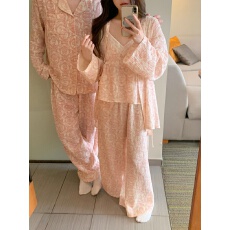 批发实拍实价韩版情侣休闲宽松软棉双纱四季国风简约睡袍<b class='q'>三件套</b>家居服