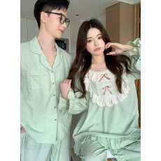 批发实拍实价韩版<b class='q'>情侣</b><b class='q'>甜美</b>小清新公主风宽松透气纯棉条纹秋季家居服