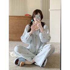 批发实拍实价韩版秋季<b class='q'>纯棉</b>蝴蝶结流苏花边四季外穿宽松长袖<b class='q'>家居服</b>套装