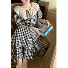 批发实拍实价韩版夏季甜美<b class='q'>公主</b>风慵懒宽松短袖外穿家居服连衣裙