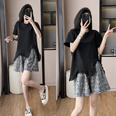 批发2026夏季新款时尚显瘦设计感短袖上衣阔腿裙<b class='q'>裤</b>洋气显瘦休闲套<b class='q'>装</b>