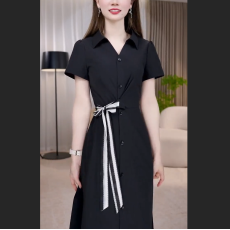 批发冰丝四面弹<b class='q'>连衣裙</b>女2026夏季新款中年<b class='q'>妈妈</b>装洋气显瘦中长款裙子