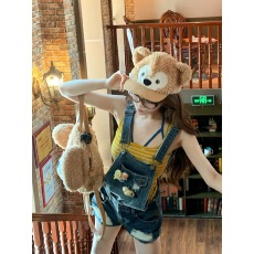 批发新款 夏季纯欲风小众设计上衣吊带<b class='q'>牛仔</b>背带短裤女