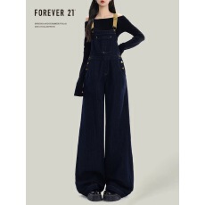 批发木卡森复古宽松减龄背带牛仔裤<b class='q'>女</b>新款百搭垂感阔腿<b class='q'>连体裤</b>