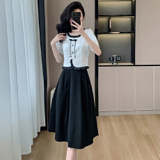 批发实拍2026<b class='q'>夏</b>季新国风新中式高端名媛轻奢小香风提花上衣裙子两件套