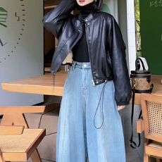 批发官图 韩版高级感休闲皮衣加绒外套2025<b class='q'>秋</b>冬新款显瘦夹克保暖上衣