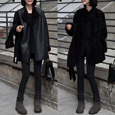 批发官图 气质时髦双面穿皮毛一体外套女2025冬<b class='q'>新款</b>设计感中长款<b class='q'>夹克</b>