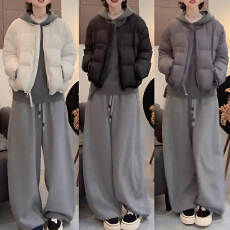 批发官图 2025冬季高级感圆领设计感加厚棉服女时尚洋气保暖短款外套