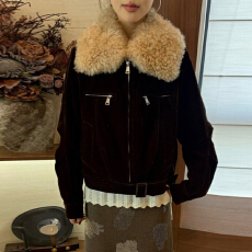 批发官图 老钱风毛毛领短外套冬季新款时髦百搭拉链加厚保暖<b class='q'>夹克</b>上衣