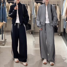 批发官图 春秋<b class='q'>运动</b>套装女宽松冲锋衣时尚小众美式设计<b class='q'>休闲</b>春秋两件套