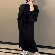 批发官图 轻奢高级感2026春秋洋气长袖开衫<b class='q'>修身</b>打底衫显瘦半身裙套装