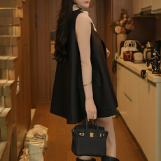 批发官图 时尚高级洋气减龄女神范休闲韩版无袖夏季百搭中<b class='q'>长款</b><b class='q'>马甲</b>裙