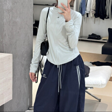 批发官图 立领修身防晒衣休闲<b class='q'>运动服</b>套装夏季高腰抽绳阔腿跑步两件套