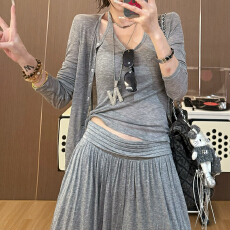批发官图 夏季<b class='q'>韩版</b>慵懒风套装气质防晒<b class='q'>开衫</b>背心阔腿裤巨好看的三件套