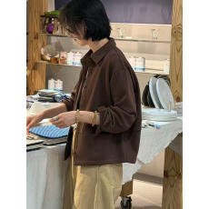 批发秋季新款韩版通翻领宽松<b class='q'>休闲</b>百搭时尚款上衣高品质外套