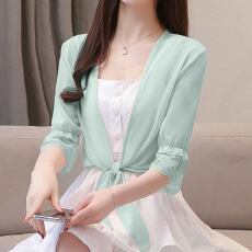 批发2026春夏季雪纺小披肩<b class='q'>防晒衣</b>