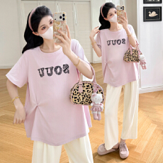 批发实拍~2026品质孕妇装春夏季新款大码百搭短袖T恤时尚上衣潮妈外出