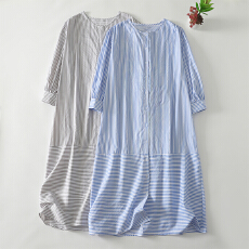 批发2026早春大码女装韩版棉麻长款衬衫亚麻休闲开衫外套