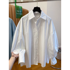 批发2026早春韩版韩系慵懒风宽松休闲纯棉长袖衬衫廓形气质超好看上衣