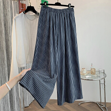 批发2026早春实拍高级感苎麻开衫外套+条纹直筒慵懒风阔腿<b class='q'>裤</b><b class='q'>套装</b>