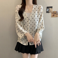 批发实拍秋装新款大码女装韩版宽松苎麻开衫<b class='q'>衬衫</b>上衣小<b class='q'>外套</b>