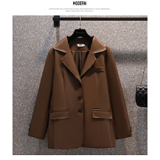 批发实拍2025大码宽松英伦风小西服高级感炸街<b class='q'>西装</b>外套M-4XL200斤