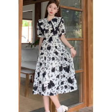 批发实拍夏装大码女装碎花<b class='q'>连衣裙</b>长裙胖mm遮肚设计感小众M-4XL200斤