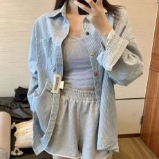 批发秋装新款韩版慵懒设计感印花<b class='q'>长袖</b>白色简约<b class='q'>衬衫</b>宽松百搭防晒上衣