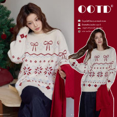 现现~孕妇装2026秋冬新款网红韩版时尚保暖减龄孕妇毛衣套装