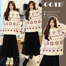 新品现~2026孕妇秋冬新款网红韩版时尚保暖减龄跨年圣诞毛衣套装