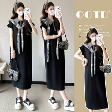 批发实拍2026新款孕妇装针织大码孕妇连衣裙宽松休闲懒人孕妇裙带披肩