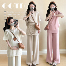 批发<b class='q'>实拍</b>现~2026夏季新品<b class='q'>孕妇</b><b class='q'>慵懒</b>休闲套装针织衫+屁帘裤子两件套穿搭