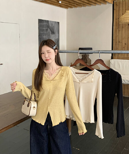 정가 실사 2026 봄 드레스 새로운 지방 mm 빅 사이즈 여성 순수한 욕망 패치워크 레이스 프릴 인사이드 가져 가라. 긴팔 맨위