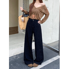 批发实拍实价~美式满天星<b class='q'>烫钻</b>阔腿<b class='q'>牛仔裤</b>高腰宽松垂感直筒长裤女