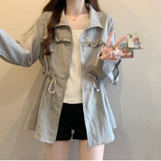 批发大码 收腰长袖外套女2026年早春新款设计感上衣