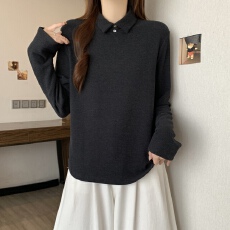 批发<b class='q'>大码</b> 德绒打底衫女冬2025秋冬新款衬衣时髦洋气内搭加绒加厚上衣