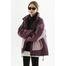 批发<b class='q'>时尚</b>撞色冲锋衣外套女春秋2025年新款秋冬季<b class='q'>户外</b>休闲防风夹克外套