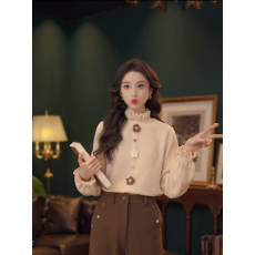 批发［花落花开】复古港风<b class='q'>秋</b>冬厚款休闲百搭上衣