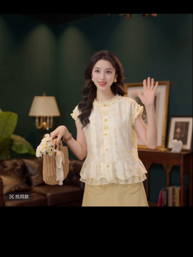 재고 있음 부드러운 셔츠 캐주얼 다용도 반팔 여성 셔츠 여름 맨위